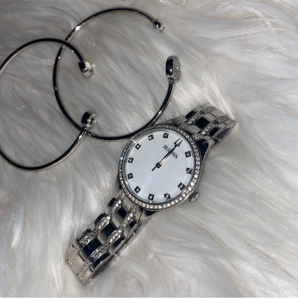 Womens Bulova watch and bracelets
